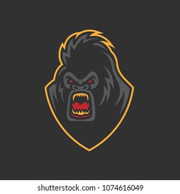 Gorilla King Kong Mascot Icon Symbol Stock Vector (Royalty Free ...