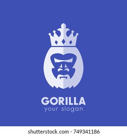 gorilla king vector logo elements