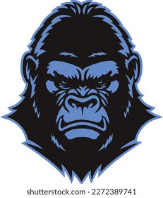 Gorilla Kong Head Mascot Logo