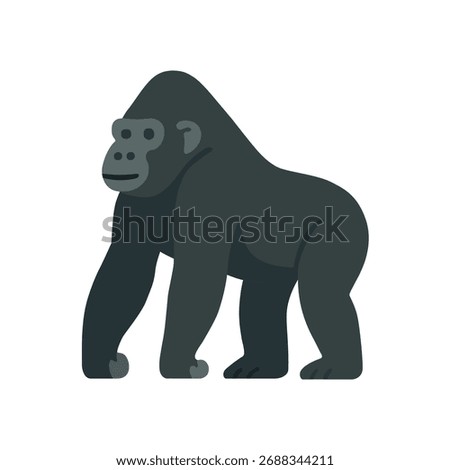 Gorilla is a large and intelligent ape native to African forests and mountains.