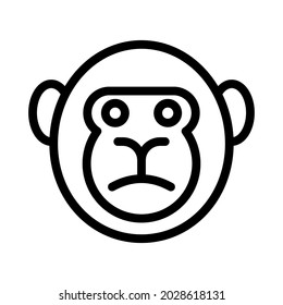 gorilla line icon illustration vector graphic