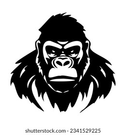 Gorilla line icon. Monkey, Cro-Magnon, Africa, giant, hair, beast, circus, Congo. Black vector icons on a white background for Business svg