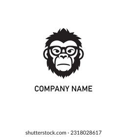 Gorilla logo - Company name -  Gorilla icon, vector illustration on white background