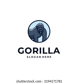 GORILLA LOGO DESIGN WITH CIRCLE SHAPE