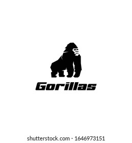 gorilla logo design concept. gorilla vector. 