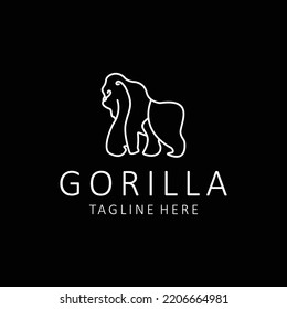 Gorilla Logo Design Icon Tamplate