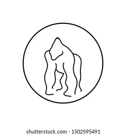 Gorilla Logo Design, icon, Vector, illustration