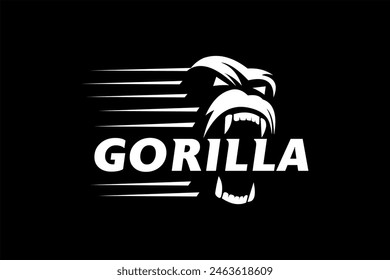 Gorilla logo design illustration, Gorilla vector.	
