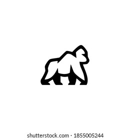 gorilla logo design vector graphic idea creative template