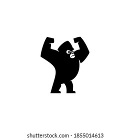 gorilla logo design vector graphic idea creative template