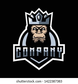 gorilla logo design vector icon