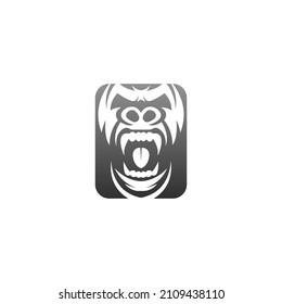 Gorilla logo design vector icon template illustration