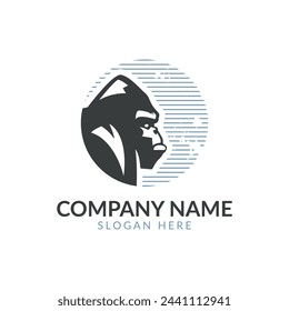 Gorilla logo design vector. Gorilla icon template