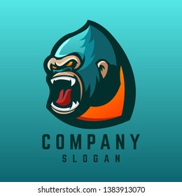 gorilla logo design vector illustration