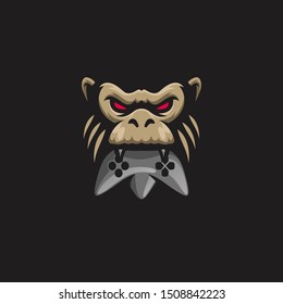 gorilla logo design vector illustration
