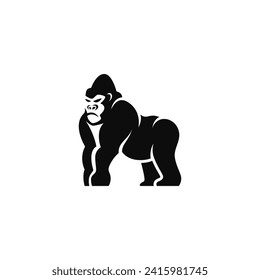 Diseño del logotipo de gorila, ilustración vectorial.