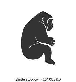 Gorilla Logo Design Vector. King kong logo Template