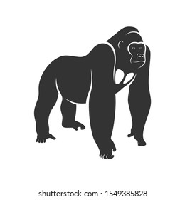 Gorilla Logo Design Vector. King kong logo Template