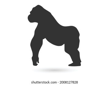 Gorilla Logo Design Vector. King  logo Template