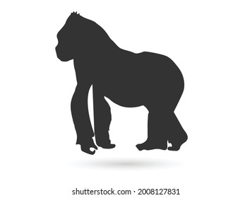 Gorilla Logo Design Vector. King  logo Template
