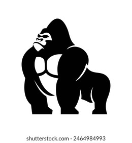 Gorilla Logo Design Vektorgrafik Silhouette Vorlage