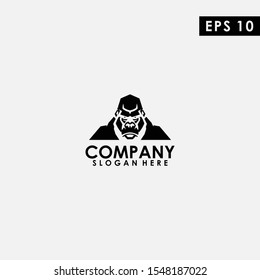 Gorilla Logo Design Vector Template. Modern Design. Flat Logo. Gorilla Icon. Vector Illustration
