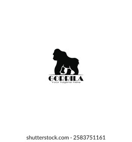 Gorilla logo editable vector graphics