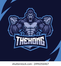 Gorilla logo esport for gamer or gaming team