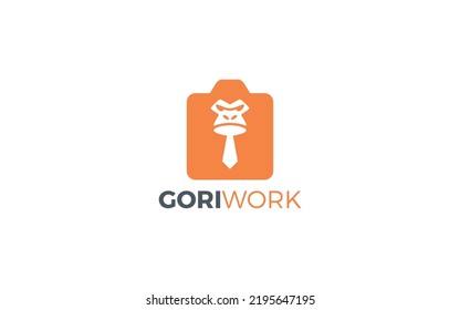 Gorilla logo formed tie as a worker symbols
