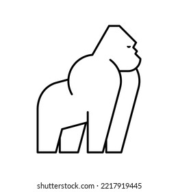 Gorilla Logo. Icon design. Template elements