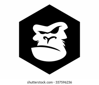 Gorilla Logo Icon Vector Stock Vector (Royalty Free) 337596236 ...