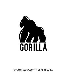 Gorilla logo icon vector illustration.