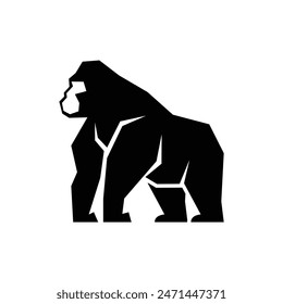 Gorilla logo icon, vector illustration design template