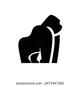 Gorilla logo icon, vector illustration design template