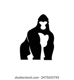 Gorilla logo icon, vector illustration design template