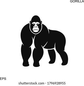 Gorilla Logo Isolated Gorilla On White Stock Vector (Royalty Free ...