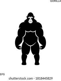 Gorilla logo. Isolated gorilla on white background