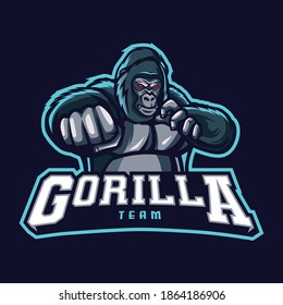 Gorilla logo mascot for eSport and sport