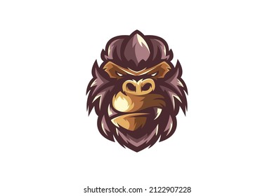 gorilla logo mascot vector drawing