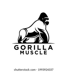 gorilla logo silhouette mascot character 