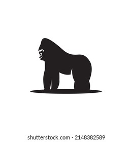 gorilla logo silhouette vector icon symbol illustration design