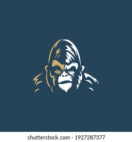 gorilla logo template vector illustration