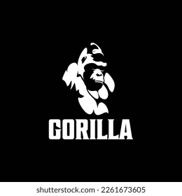 gorilla logo vector black background