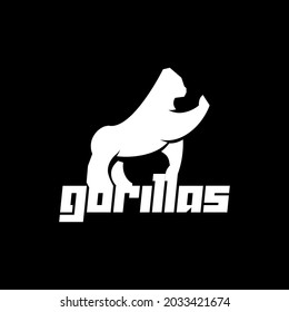 gorilla logo vector design illustration