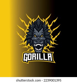 gorilla logo vector design illustration template.eps
