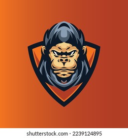 gorilla logo vector design illustration template 5.eps
