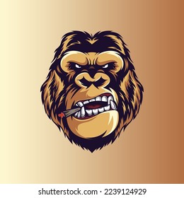 gorilla logo vector design illustration template 3.eps
