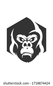  Gorilla logo vector design stock