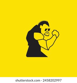 gorilla logo vector, gorilla fitness logo, 
gorilla fitness cartoon, gym logo modern for business