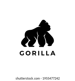 gorilla logo vector icon illustration